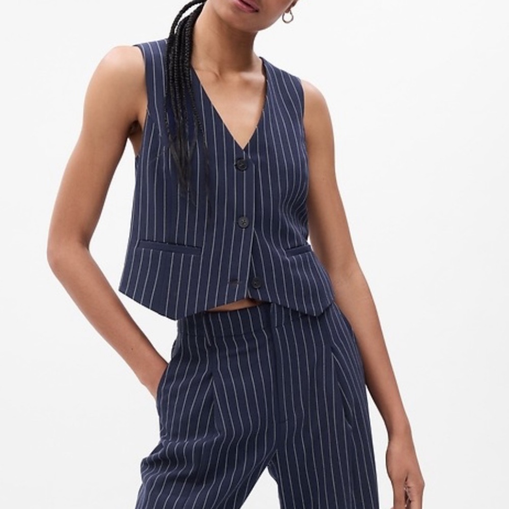 GAP Navy Striped Vest